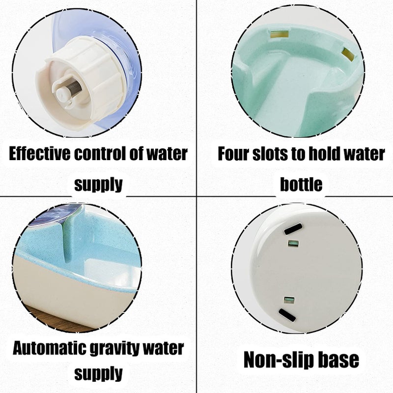 kathson Automatic Cats Water Dispenser 1 Gallon Gravity Dogs Water Station Feeder Large Capacity Pet Drinking Bowls for Kitten Puppy - Image 3